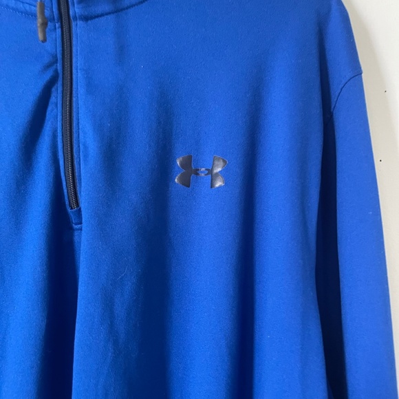 Under Armour Cold Gear Blue Quarter Zip Size 2XL - Picture 3 of 6